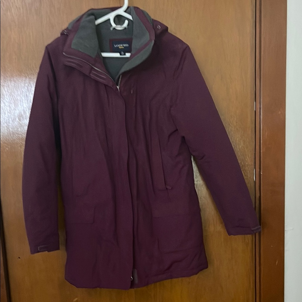 Women's Land’s End Squall Burgundy/mulberry/wine  Jacket medium 10-12